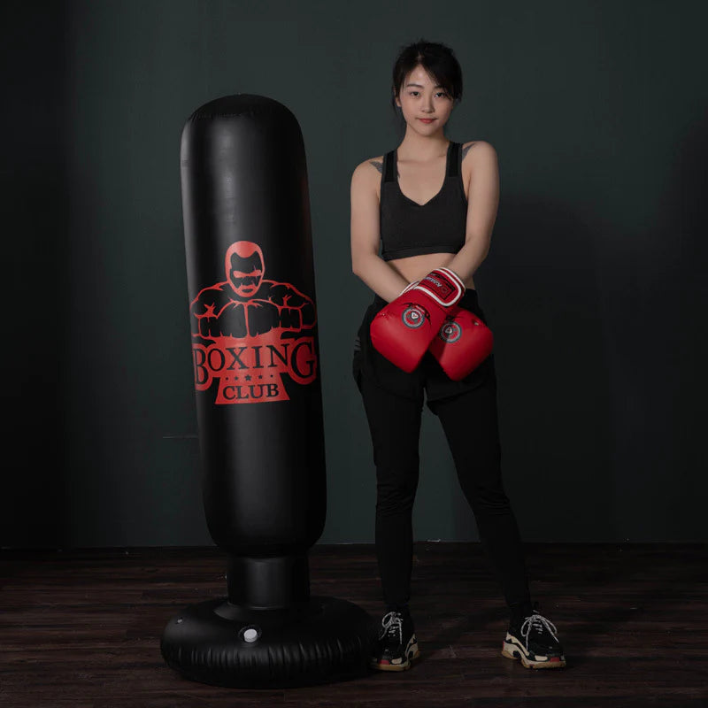 Standalone Inflatable Punching Bag Kickboxing Workout Equipment for Home Exercise Adults and Children