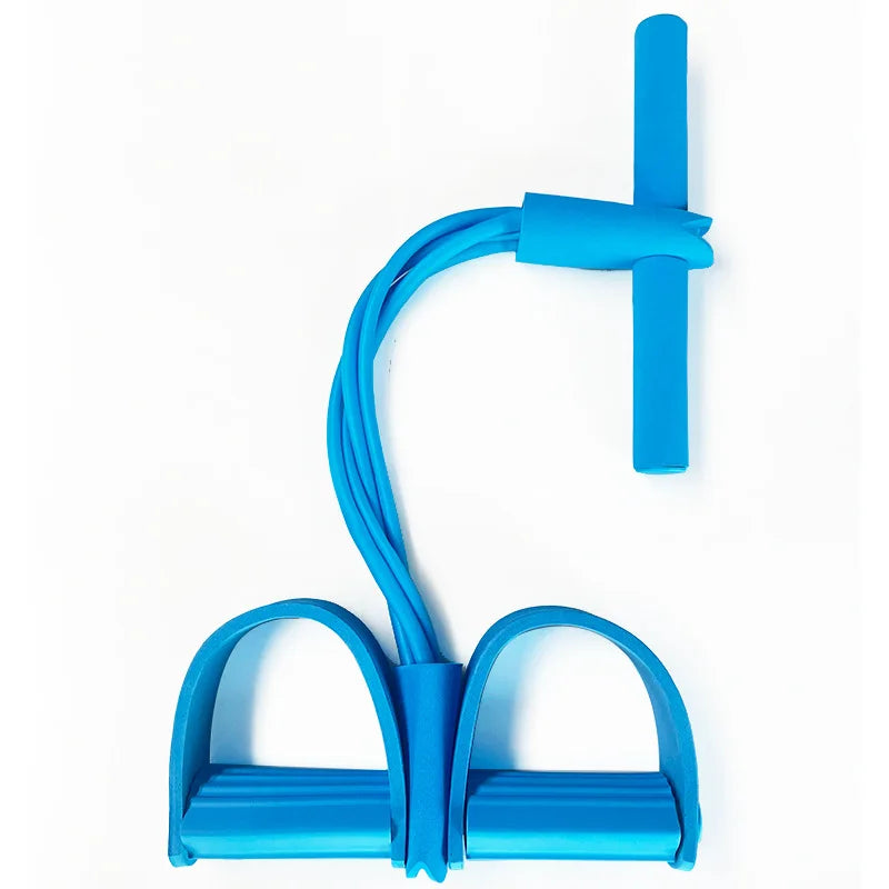 Multifunction Tension Rope, 6-Tube Elastic Yoga Pedal Puller Resistance Band, Natural Latex Tension Rope Fitness Equipment, for Abdomen/Waist/Arm/Leg Stretching Slimming Training